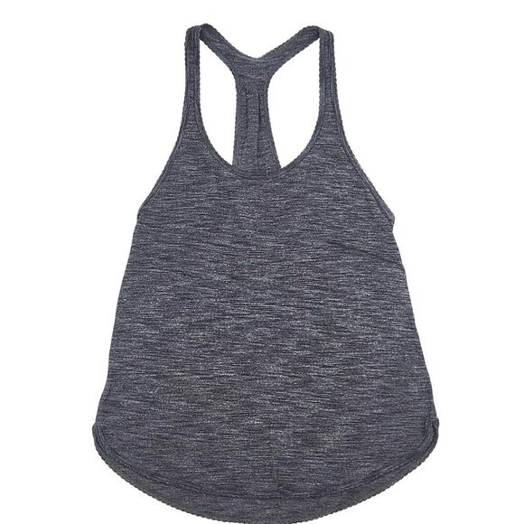 Lululemon 105 F Singlet Tank Top Shirt Heathered Grey Gray Women's Size 6 - Picture 1 of 5